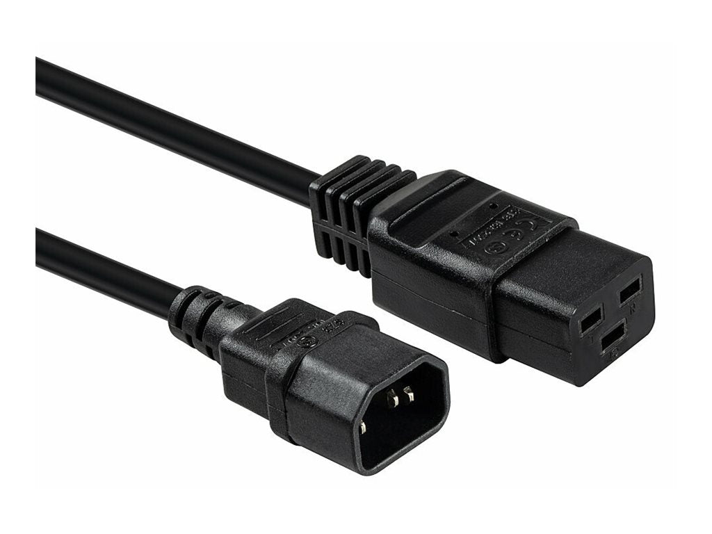 LINDY 3m C14 to C19mains Extension Cable Black