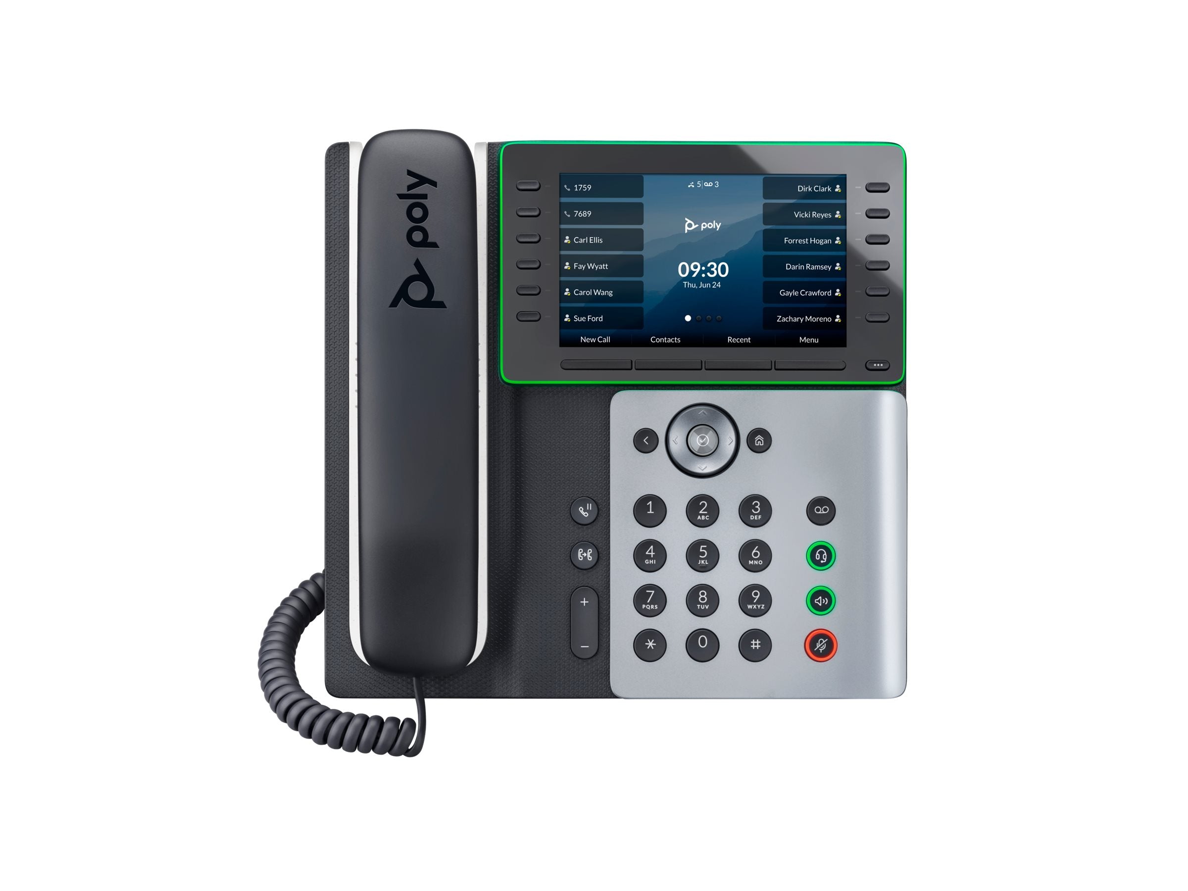 POLY EDGE E550 téléphone IP PoE USB-C-WiFi BT 12 lignes SIP