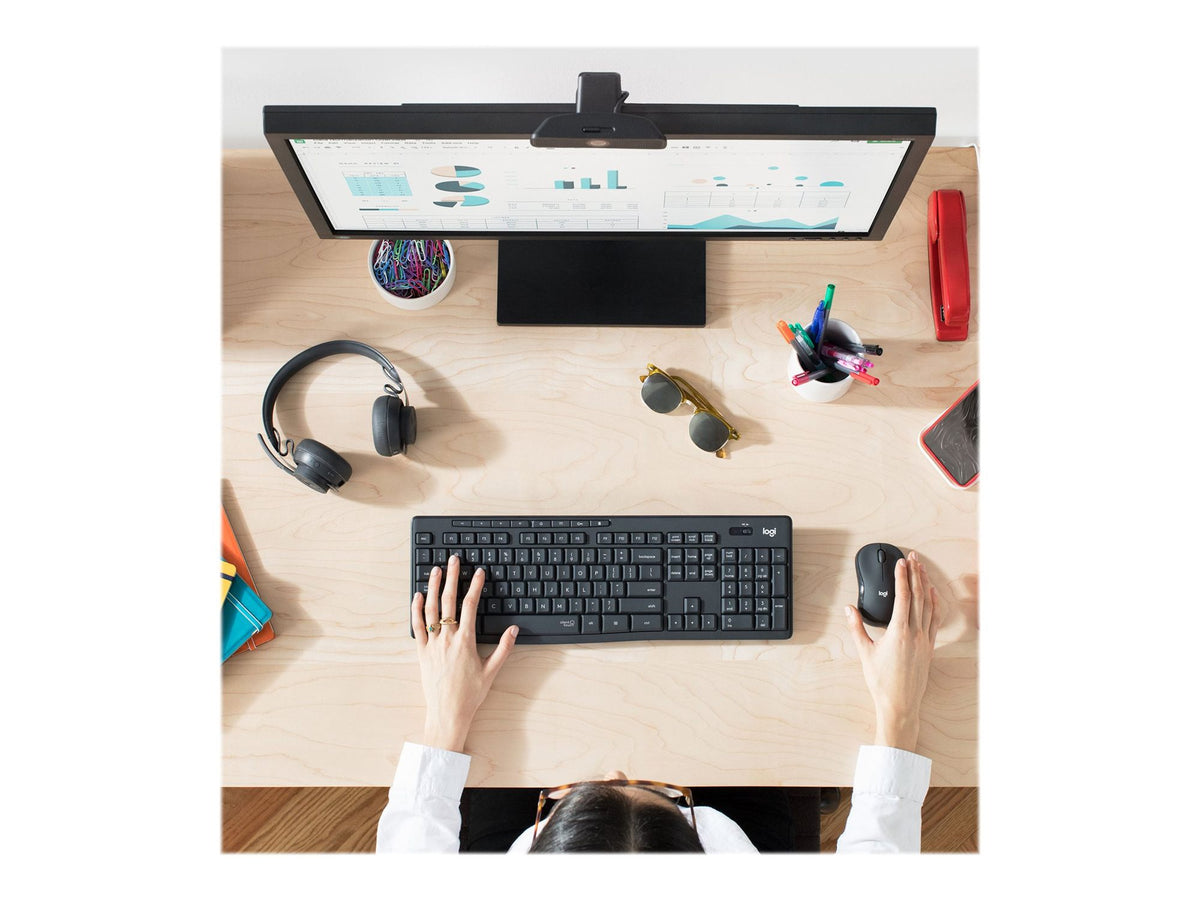 LOGITECH MK295 Silent Wireless Combo - GRAPHITE - FRA - CENTRAL