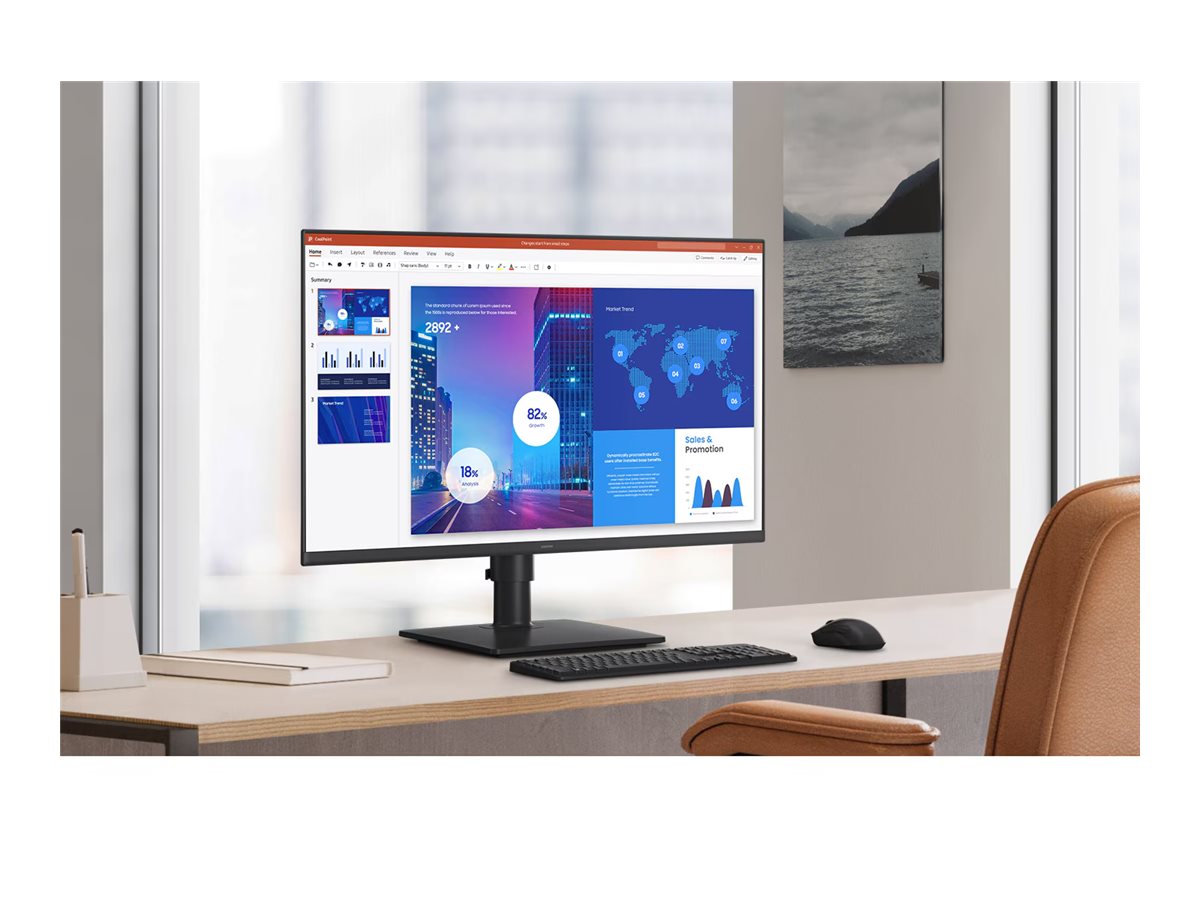SAMSUNG LS24D406GAUXEN  écran LED - 24p - 1920 x 1080 Full HD 100Hz - IPS - 250 cd/m² - 1000:1 - 5 ms- 2xHDMI,DP ,hauts parleurs