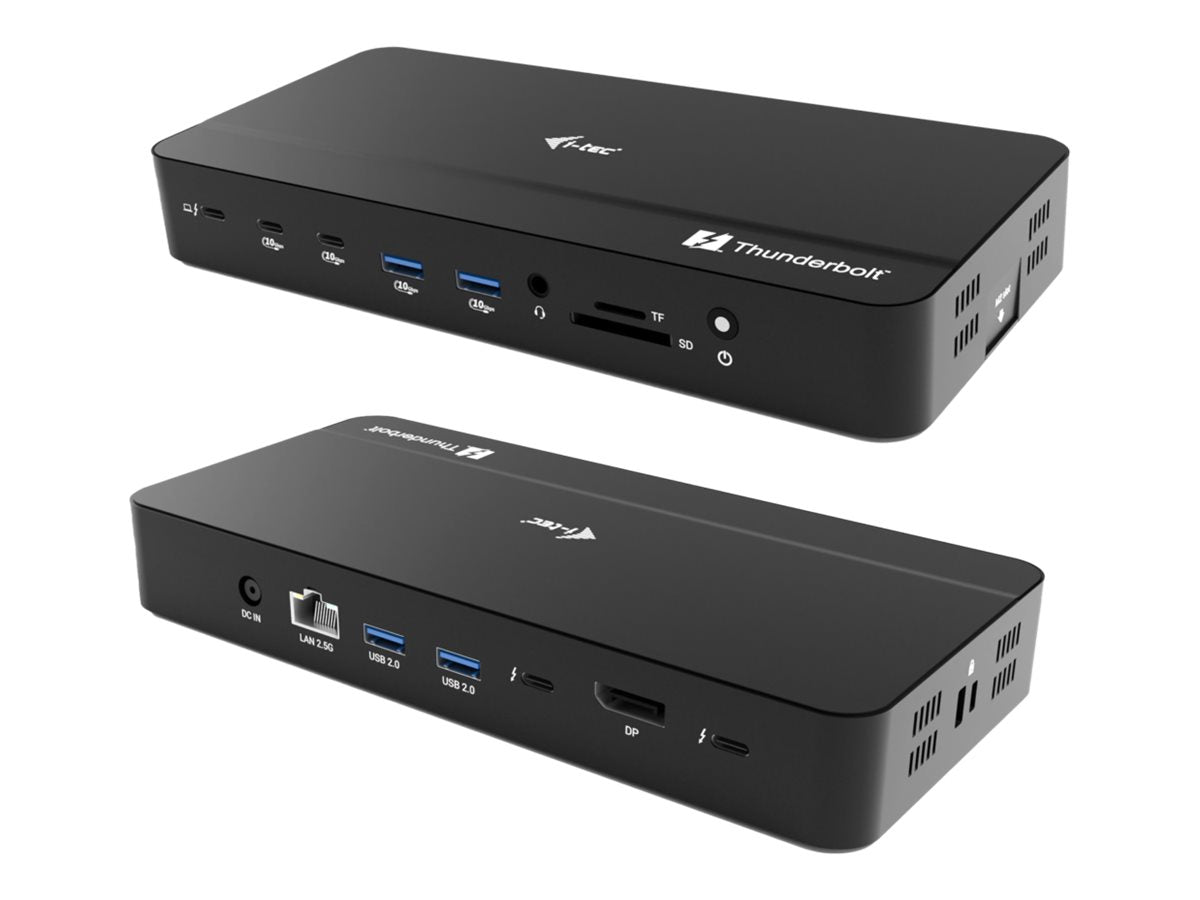 I-TEC TB5 Triple DisplayDS 2xTB5 1xDP 1x2.5GLAN 1xM.2 slot 1xAudio/Mic 2xUSB-C Gen2 2xUSB-A Gen2 2xUSB 2.0 SD+TF Cardreader PD 140W