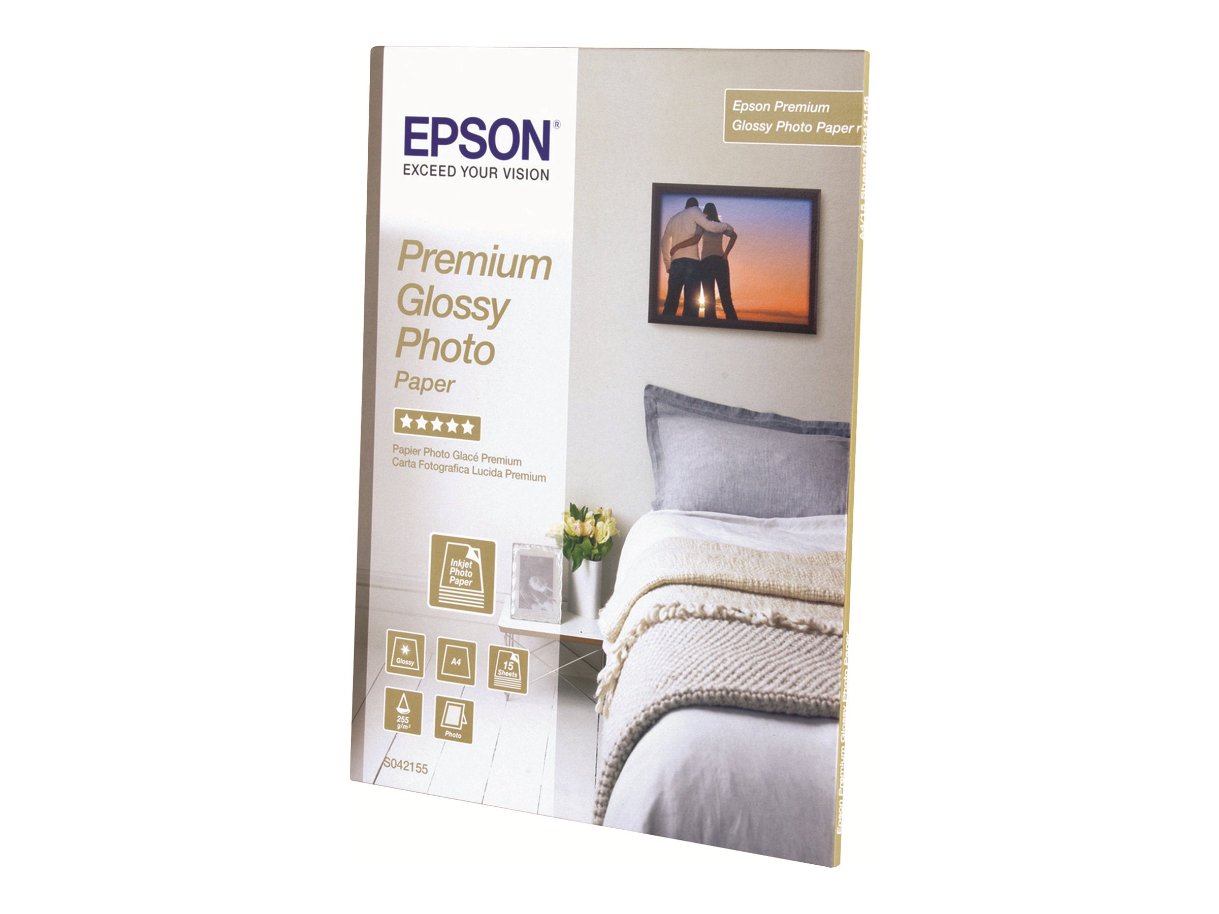 EPSON S041742 Premium brillant photo  papier inkjet 260g/m2 406mm x 30.5m 1 rouleau pack de 1
