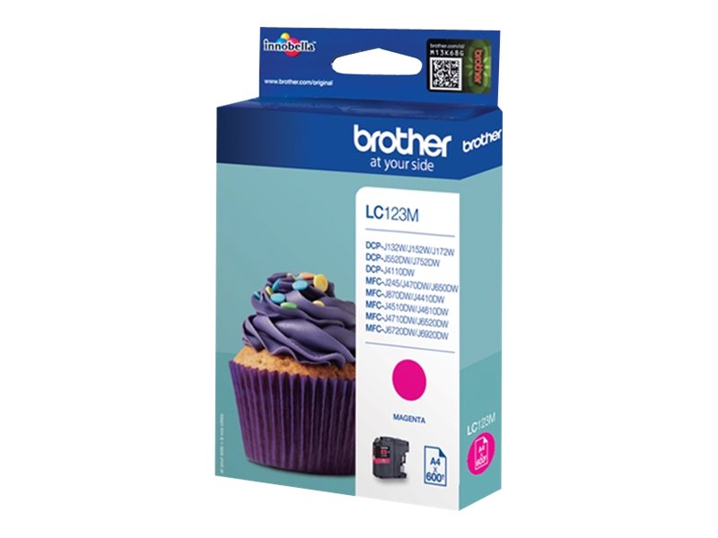 BROTHER LC-123 cartouche dencre magenta capacité standard 600 pages pack de 1