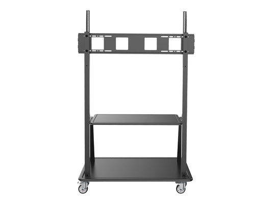 EATON TRIPPLITE Heavy-Duty Rolling TV Cart for 60inch to 105inch Flat-Screen Displays Locking Casters Black