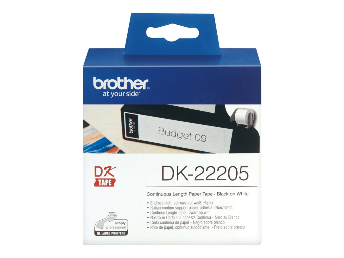 BROTHER P-TOUCH DK-22205 continue length  papier 62mm x 30.48m
