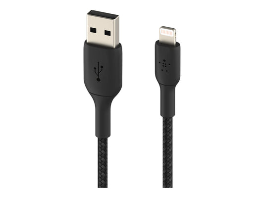 BELKIN BOOST CHARGE USB-A to Lightning Cable Braided 0.15M Black