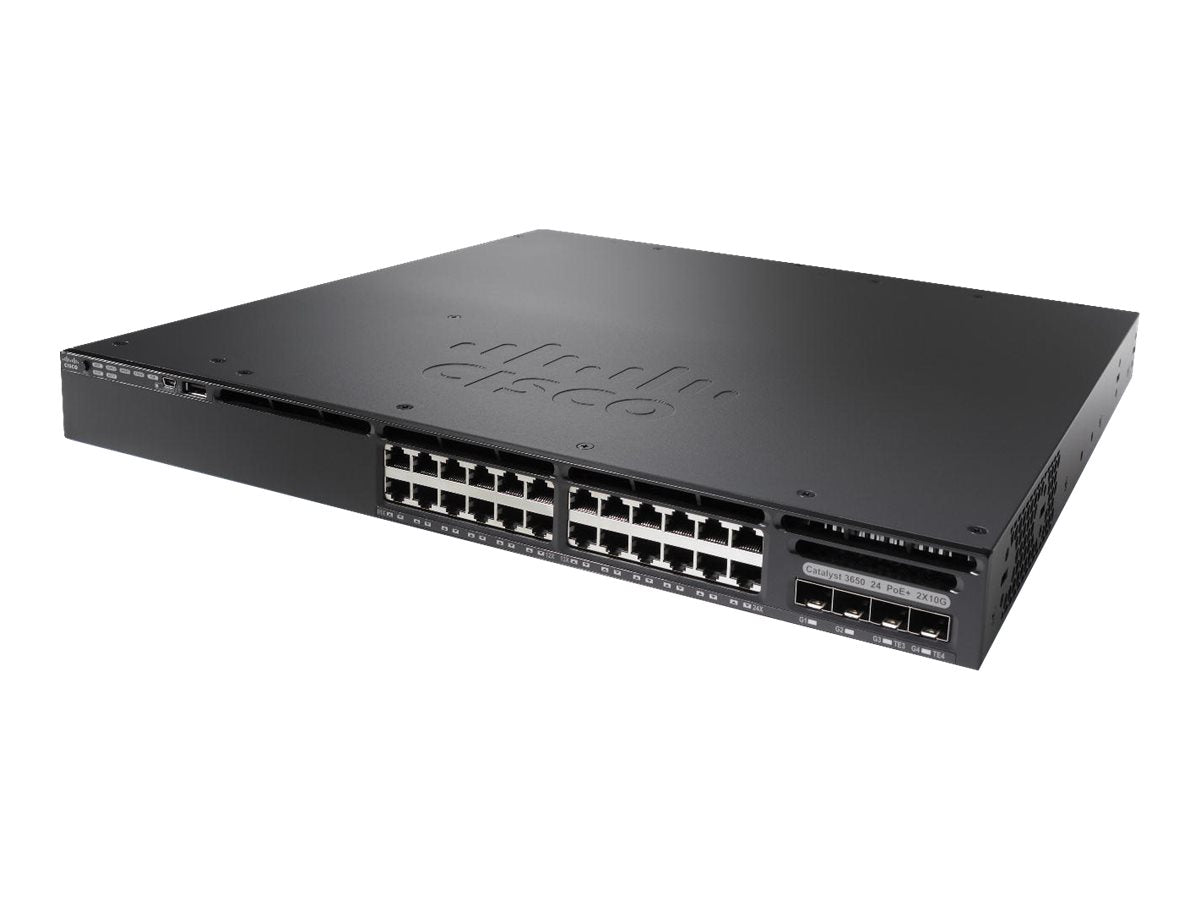 CISCO Catalyst3650 24 pt PoE 4x1G UplinkIPBase REMANUFACTURED