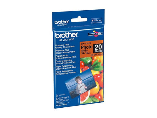 BROTHER Papier photo brillant 10x15 20 f