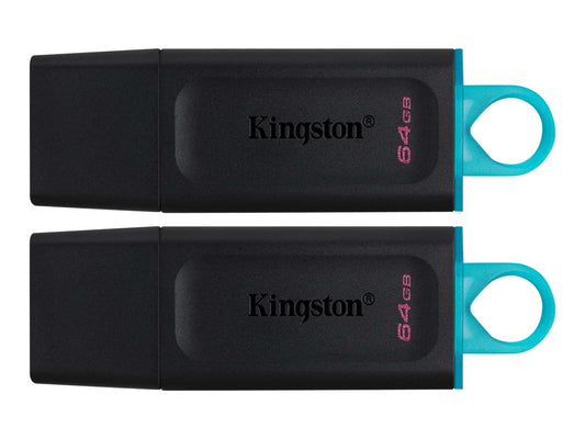 KINGSTON 64Go USB3.2 Gen 1 DataTraveler Exodia Black+Teal 2 Pieces