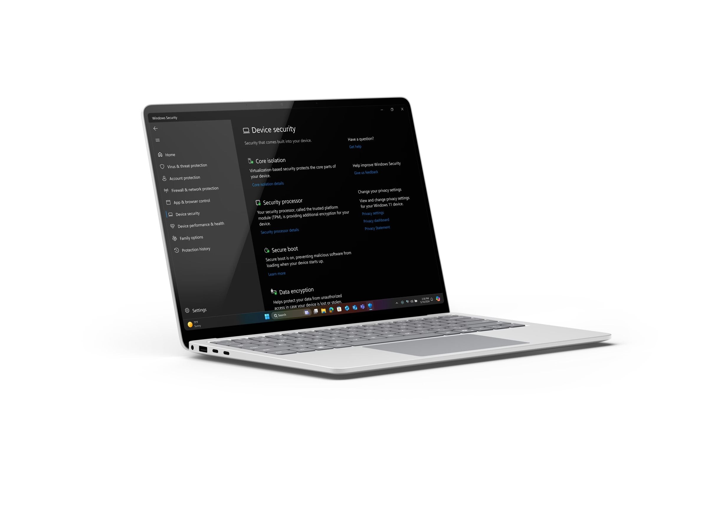 MICROSOFT Surface Laptop 7 - Snapdragon X Elite - 13p - 16Go - 512Go - W11P - Platine - PC - Ordinateur Portable - AZERTY