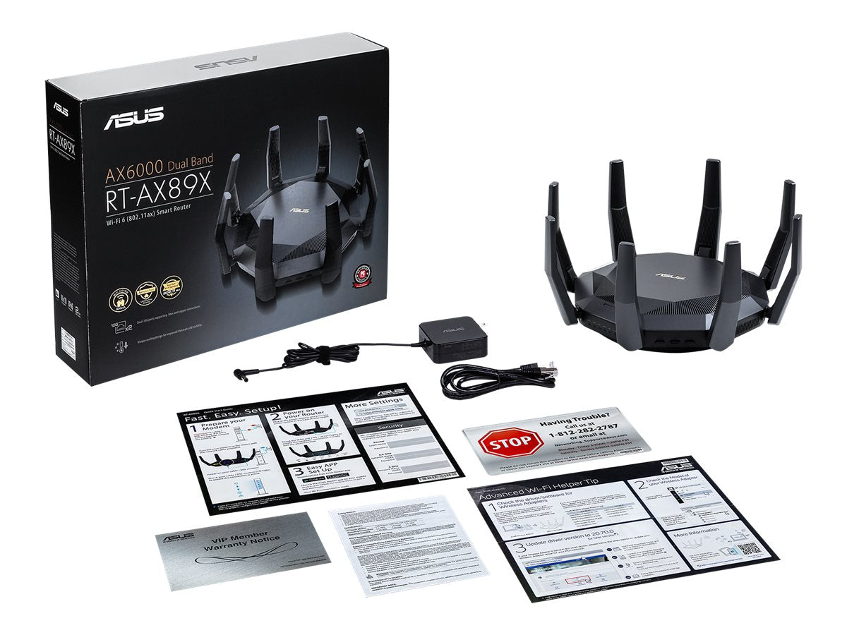 ASUS RT-AX89X 2.2GHz quad-core processor dual 10G ports USB 3.0 media server 3G/4G