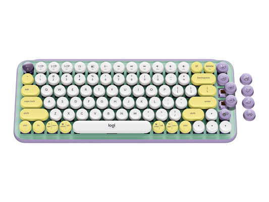 LOGITECH POP Keys Wireless Mechanical Keyboard With Emoji Keys - DayDream Mint Central (FR)