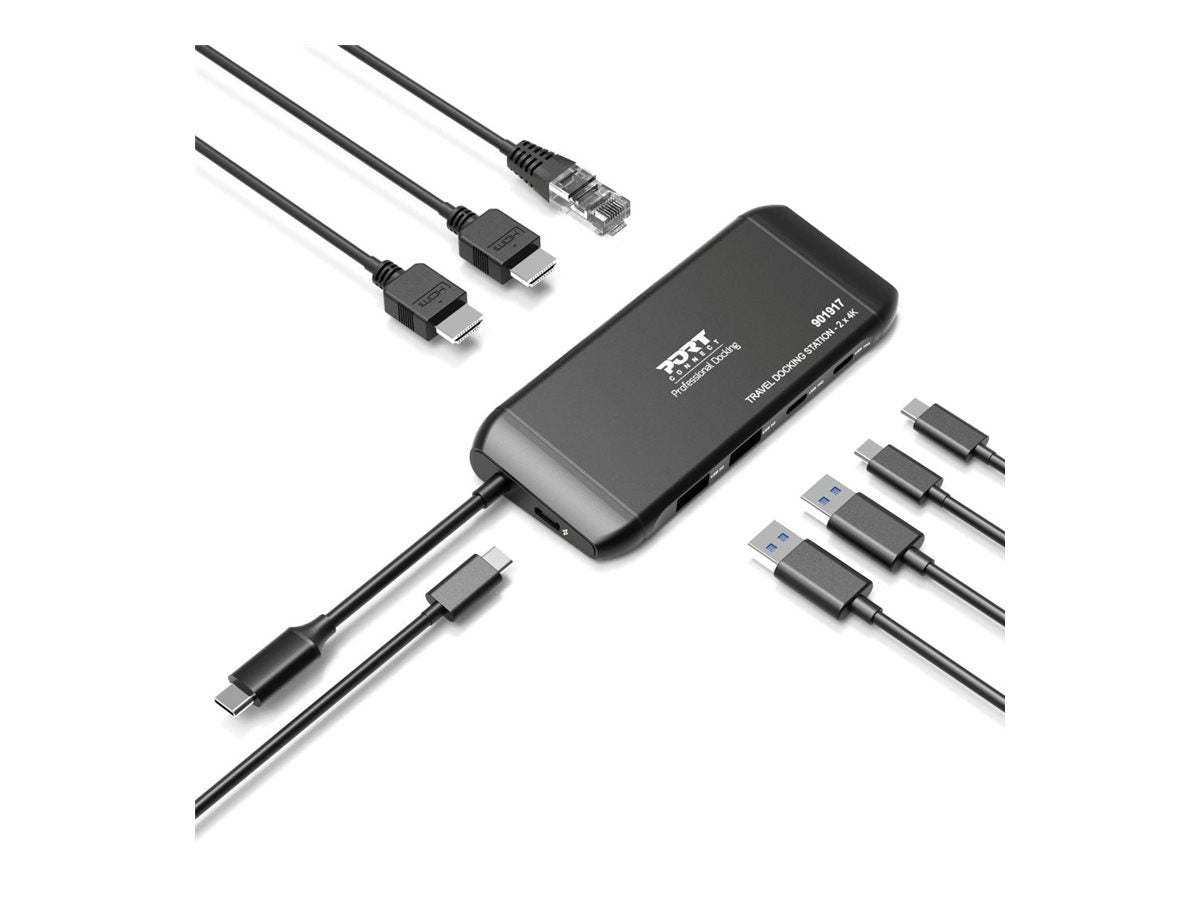 PORT DESIGNS Docking Type C Travel 2x 4K PD 100W HDMI x2