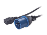 APC CABLE D ALIMENTATION ONDULEUR LONGUEUR 2.5M - IEC 309 BORNIER VERS IEC C19 ONDULEUR