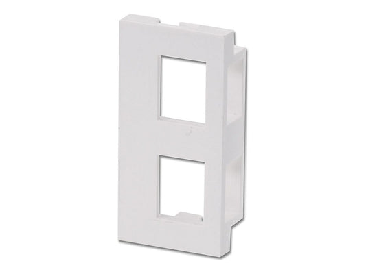 LINDY 4 Face Plate Module for 2 Keystone SnapIn Module for Wall Boxes