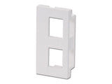 LINDY 4 Face Plate Module for 2 Keystone SnapIn Module for Wall Boxes