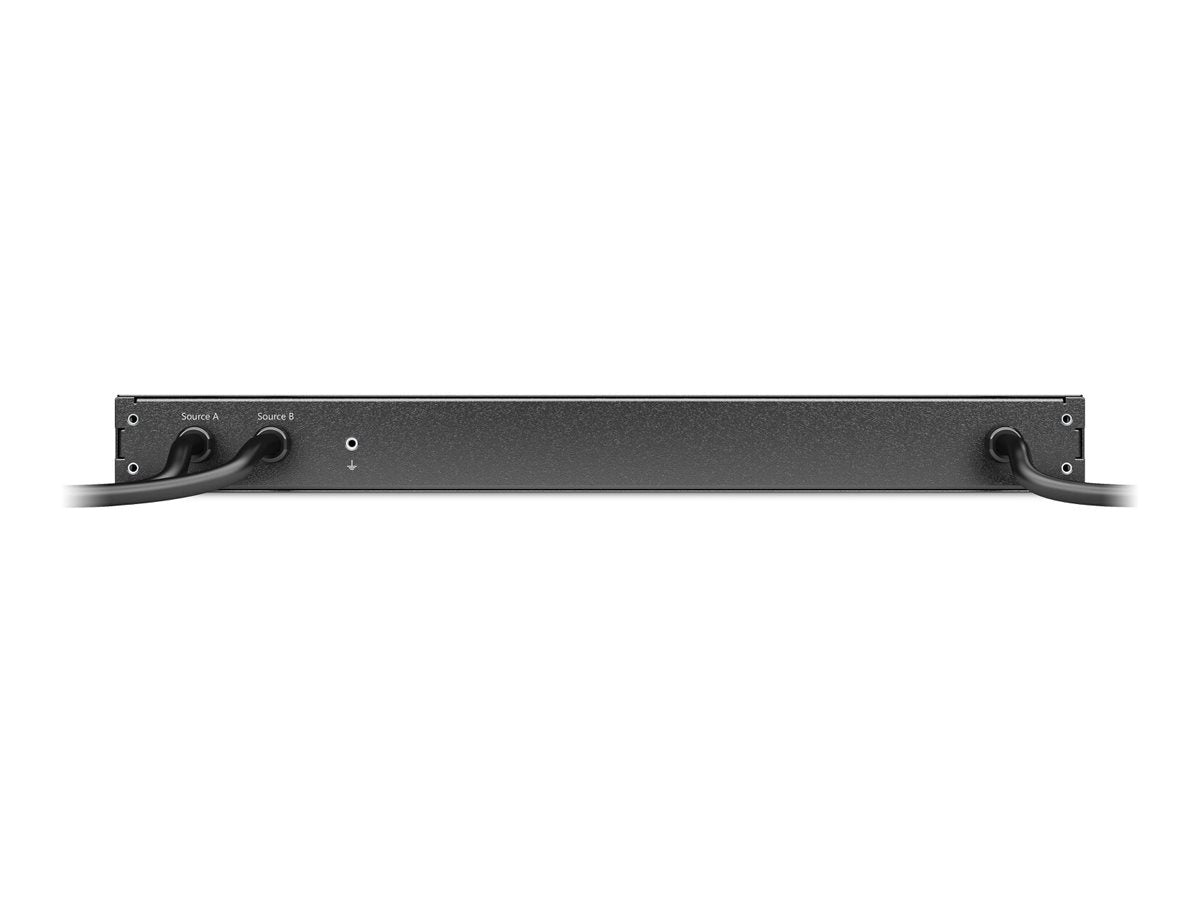 APC Automatic transfer switch Rack AC 230V 3840VA 1-phase USB Ethernet 10/100/1000 output connectors 1 1U 2.43m cord Black