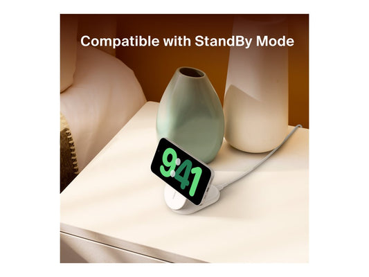 BELKIN BOOSTCHARGE Qi2 15w Magnetic Stand White