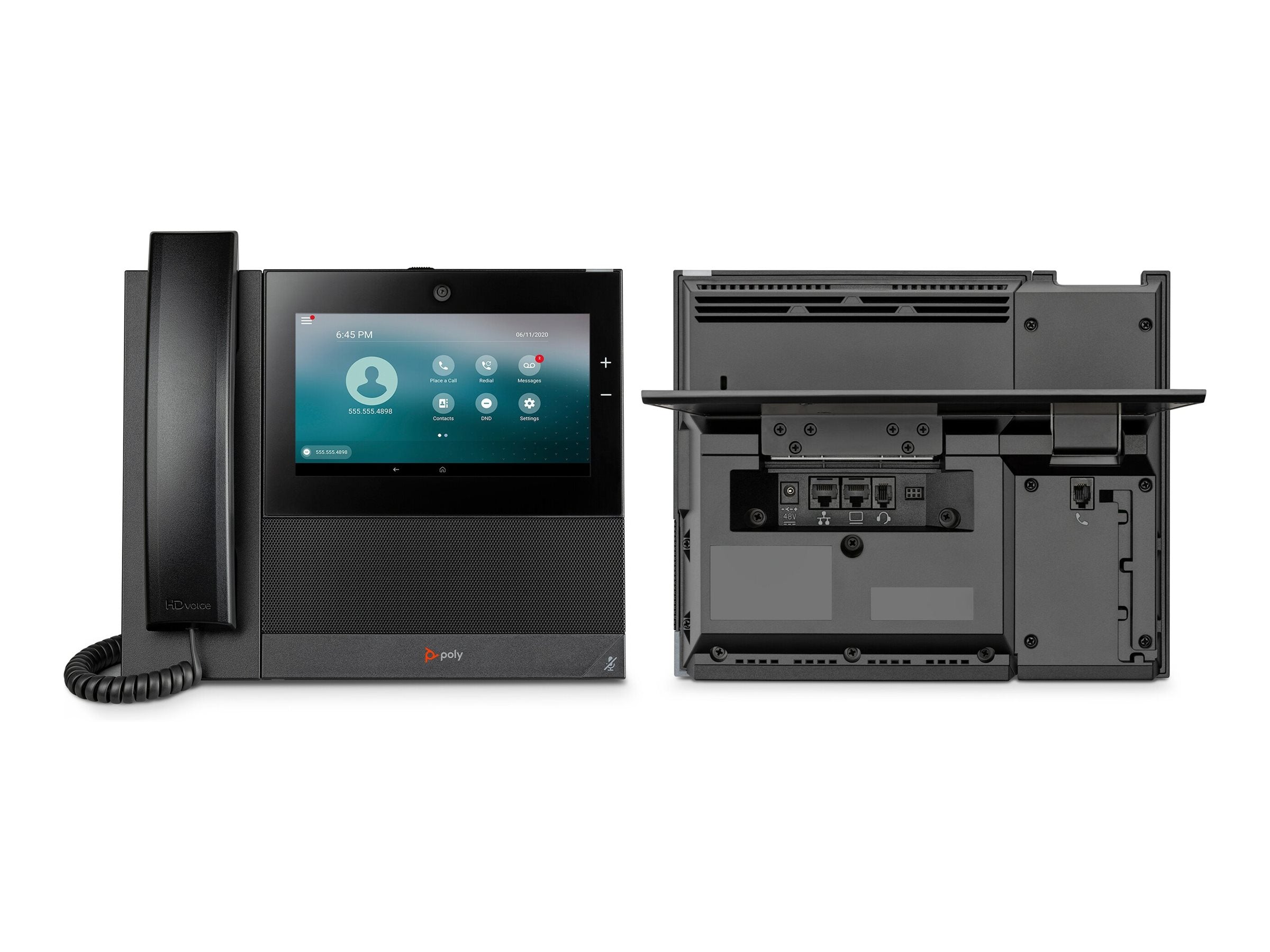 HP Poly CCX 700 Business Media Phone with Open SIP and PoE-enabled téléphone fixe Noir 24 lignes LCD Wifi