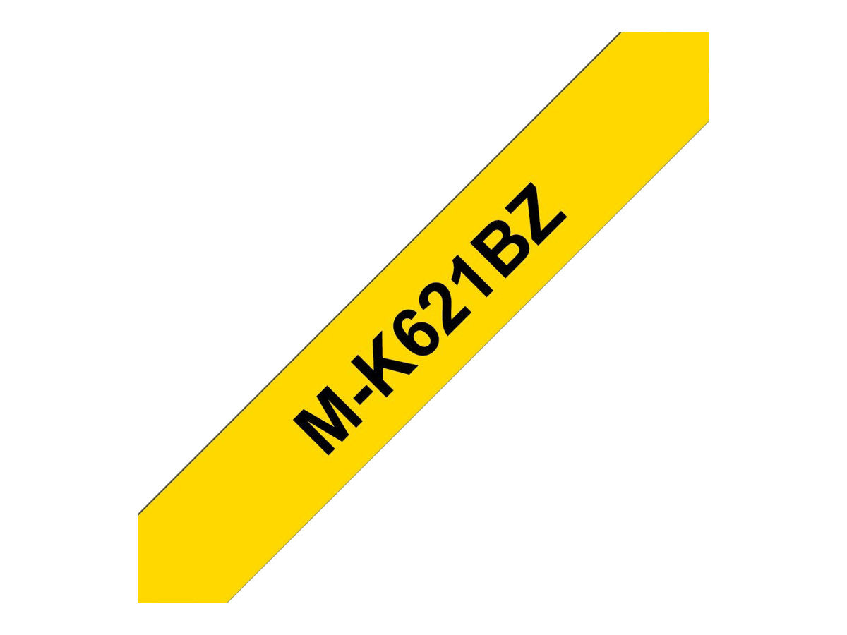 BROTHER P-TOUCH MK-621 noir sur jaune  9mm
