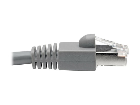 EATON TRIPPLITE Cat6a 10G-Certified Snagless Shielded STP Ethernet Cable RJ45m/M PoE Gray 7 ft. 2.13m