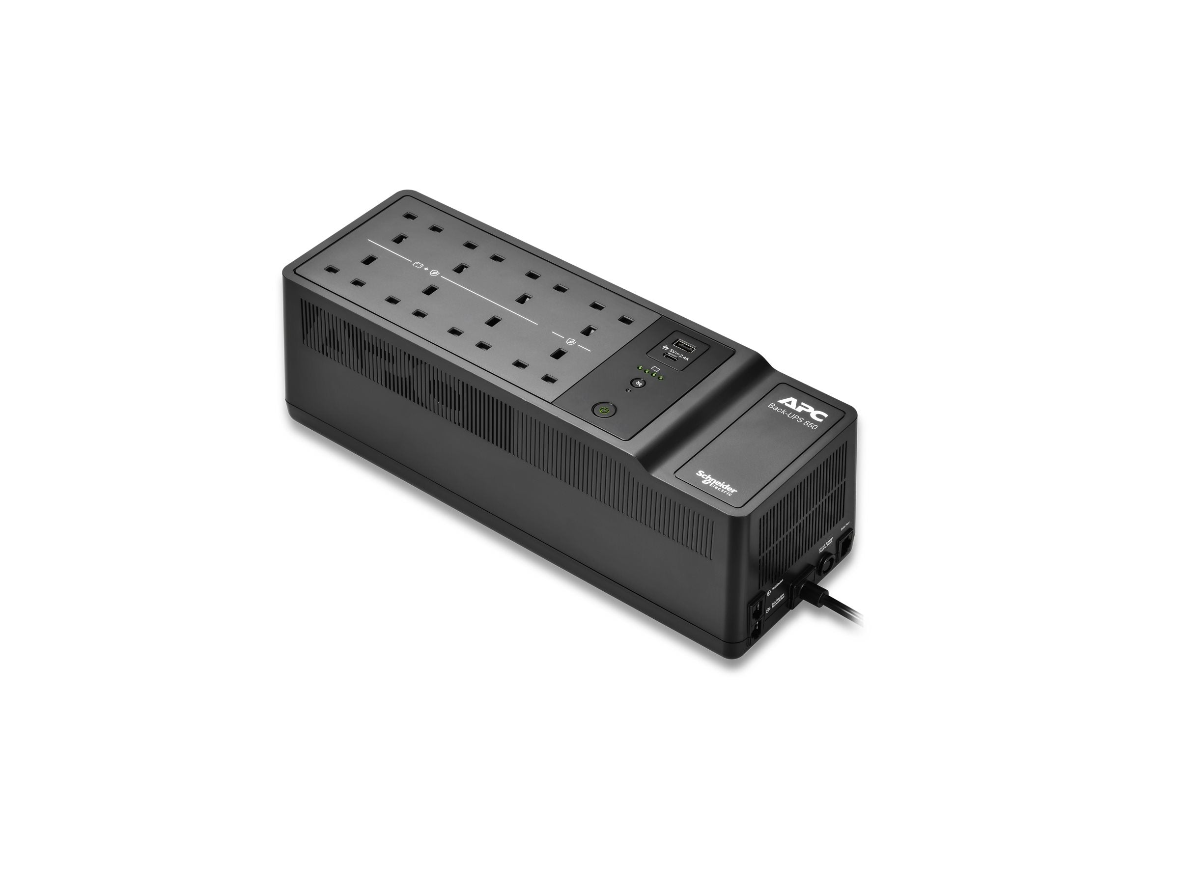 APC Back-UPS BE850G2 UPS AC 230V 520Watt 850VA output connectors 8 United Kingdom Black