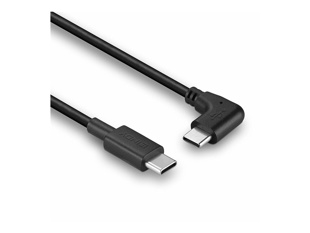 LINDY 1m USB 2.0 Type C Cable 90 Right Angle