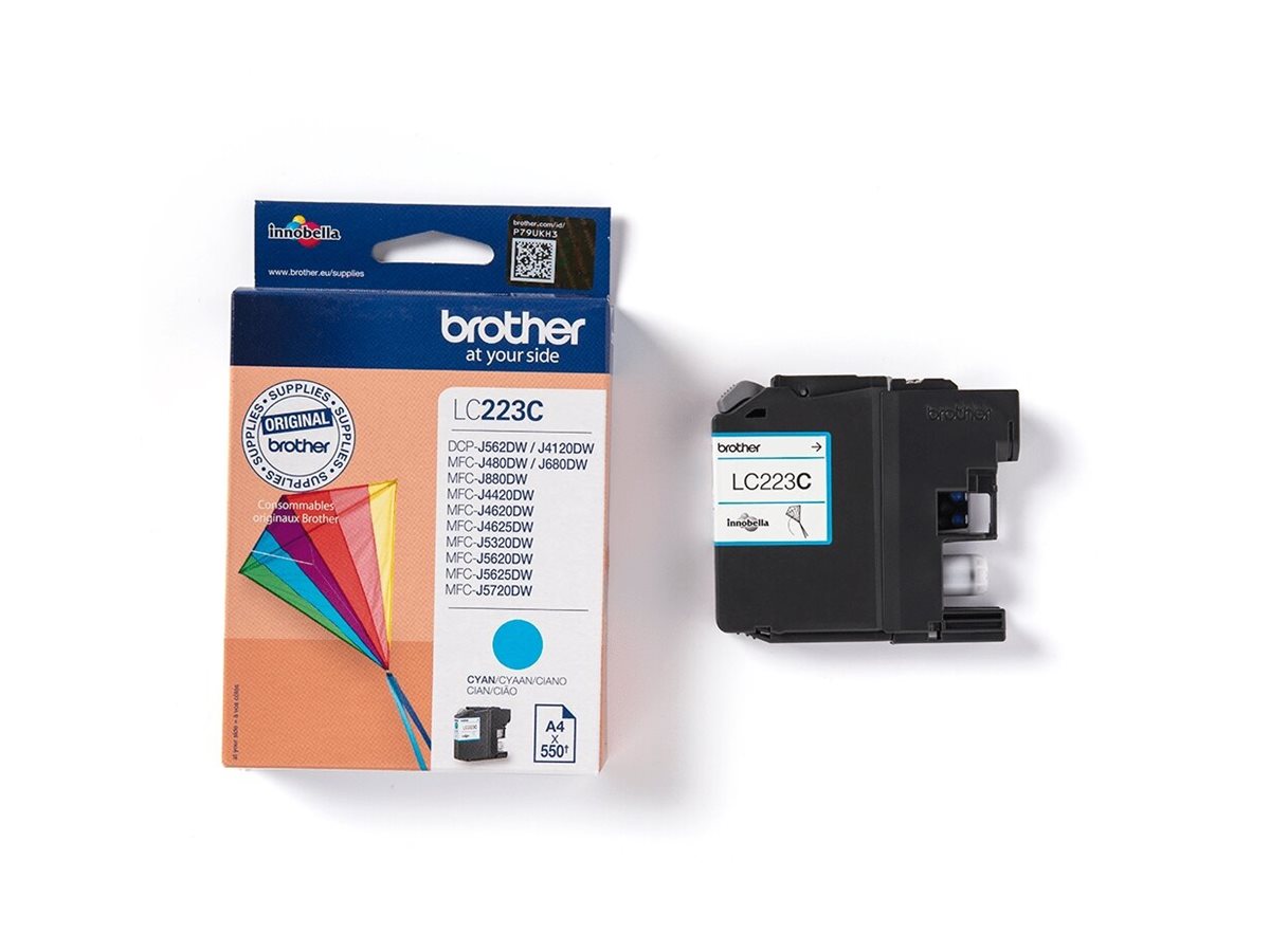 BROTHER LC-223 cartouche d encre cyan capacité standard 550 pages pack de 1