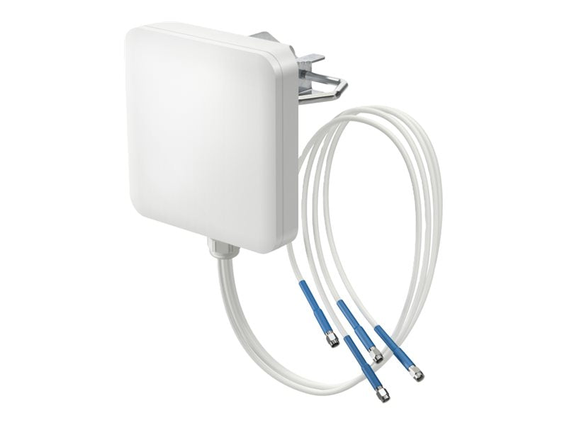 QUWIRELESS Tri-Band 2.4/5/7 GHz WiFi 6E/7 4x4 MIMO Sector Panel RP-SMA Wall/Mast Antenna