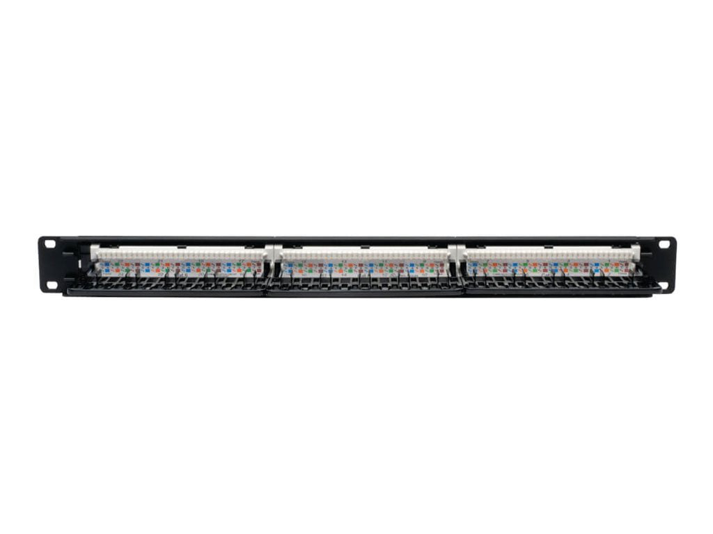 EATON TRIPPLITE 24-Port 1U Rack-Mount Cat6/Cat5 110 Patch Panel 568B RJ45 Ethernet TAA