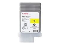 CANON PFI-102Y cartouche encre teintée jaune capacité standard 130ml pack de 1