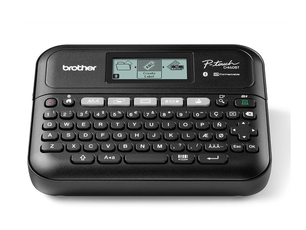 BROTHER PT-D460BTVP Etiqueteuse professionnelle Bluetooth 18mm avec mallette de transport adaptateur secteur un ruban TZe 4m câble