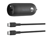 BELKIN 30W USB PD Car Charger With PPS W/PVC C-C 1M BLK