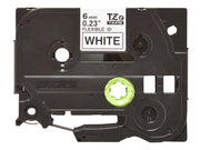 BROTHER P-TOUCH TZE-FX211 noir  in blanc 6mm