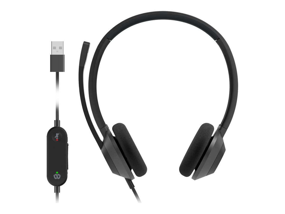 CISCO HEADSET 322 WIRED DUAL ON-EAR CARBON BLACK USB-A