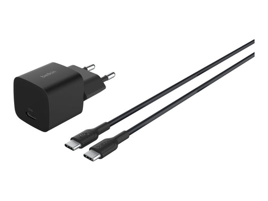 BELKIN 25W USB PD Wall Charger with PPS BLK w/1m C-C Cable
