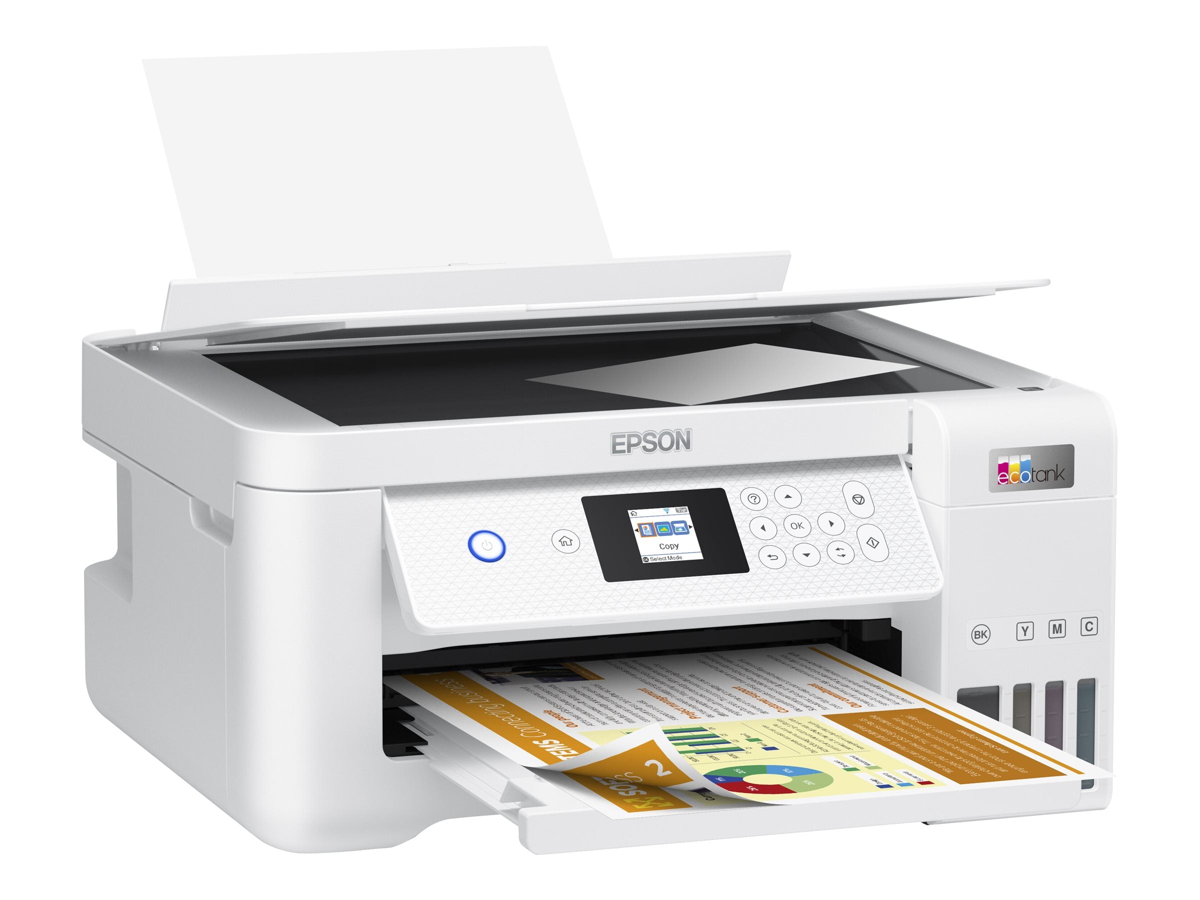 EPSON EcoTank ET-2856 MFP colour ink-jet refillable A4 10.5ppm print 100 sheets USB Wi-Fi white