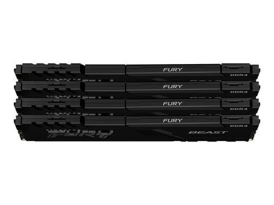 KINGSTON 64Go 3200MHz DDR4 CL16 DIMM Kit of 4 1Gx8 FURY Beast Black