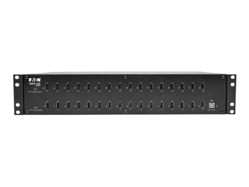 EATON TRIPPLITE 32-Port USB Charging Station with Syncing 400Watt 80 A 32 output connectors 32x4pin USB TypeA BK UK