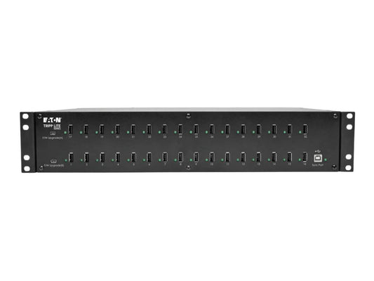 EATON TRIPPLITE 32-Port USB Charging Station with Syncing 230V 5V 80A 400W USB Charger Output 2U Rack-Mount