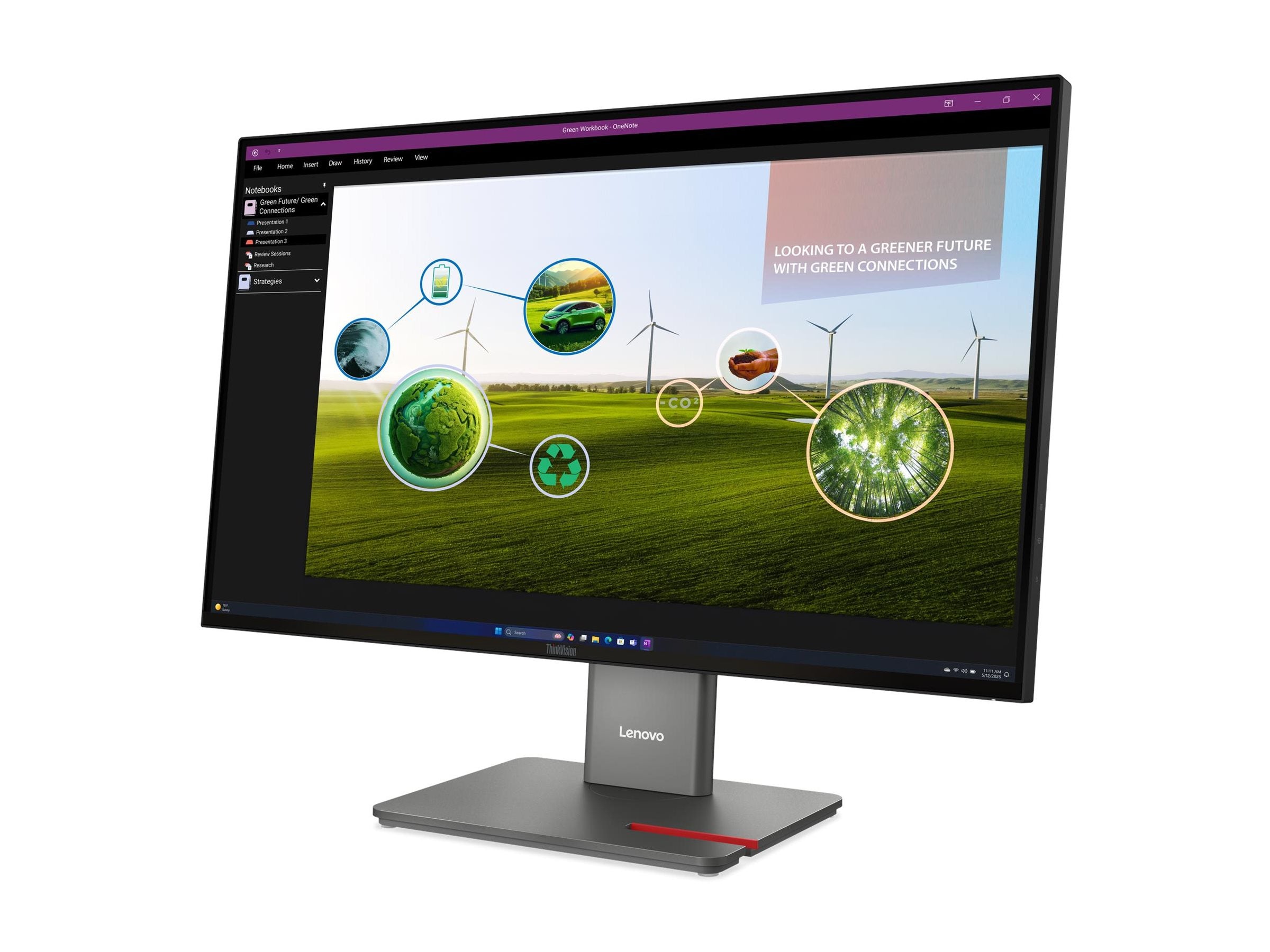 LENOVO ThinkVision P27Q-40 LED Écran 27p 2560x1440 QHD 120Hz IPS 350cd/m2 1500:1 DisplayHDR 10 4ms HDMI DisplayPort DaisyChain