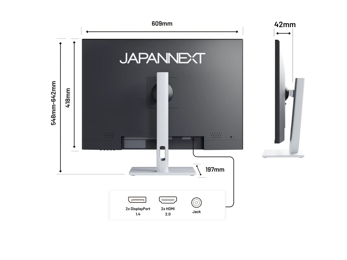 JAPANNEXT - Écran LCD - 28.2p - 3840x2560 4K 60 Hz - IPS - 5 ms - Garantie 3 ans