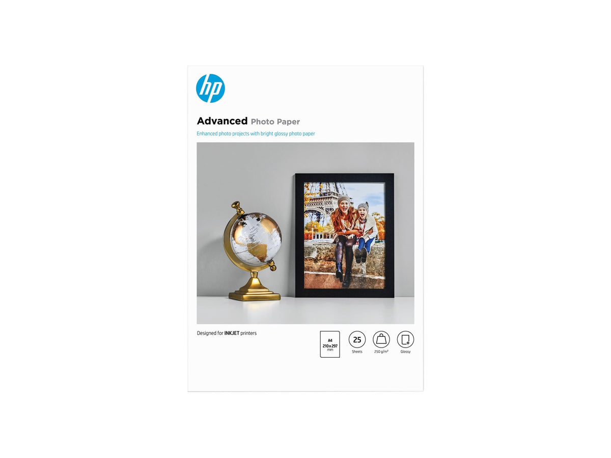 HP original Q5456A Advanced glossy photo paper Ink cartridge 250g/m2 A4 25 sheets 1-pack