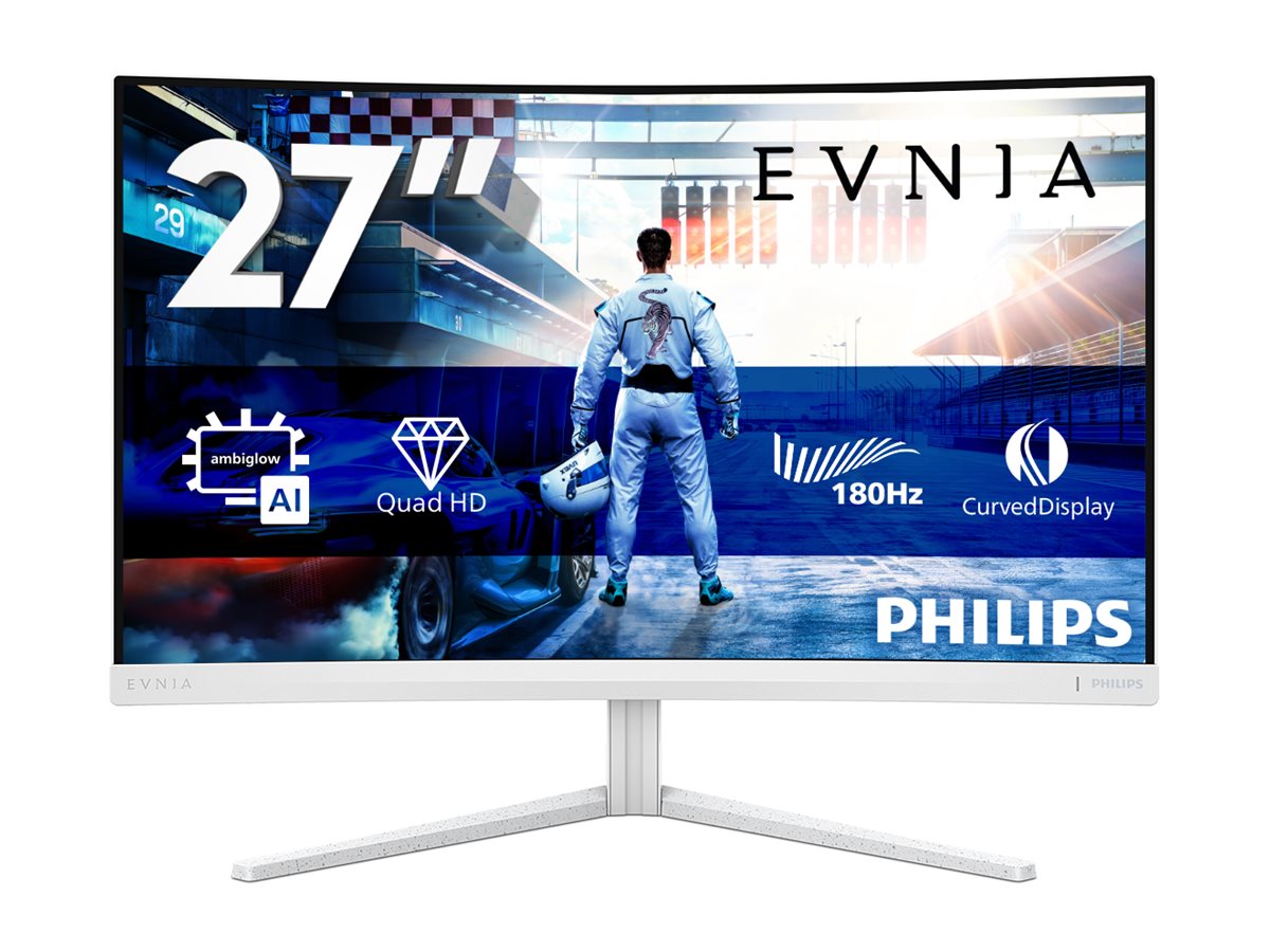 PHILIPS 27M2C5501/00 27p Curved Gaming Monitor 2560x1440 180Hz 1ms 2xHDMI DP white