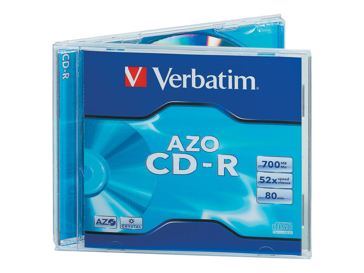 VERBATIM CD-R AZO 700Mo 52X CRYSTAL SURFACE 10 PACK WCF (P)