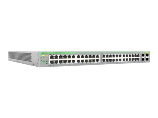 ALLIED Gigabit webSmart switch 24x 10/100/1000-T PoE+ 24x 10/100/1000-T 4x SFP Ports single fixed PSU EU Power Code