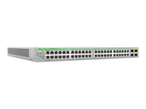 ALLIED Gigabit webSmart switch 24x 10/100/1000-T PoE+ 24x 10/100/1000-T 4x SFP Ports single fixed PSU EU Power Code