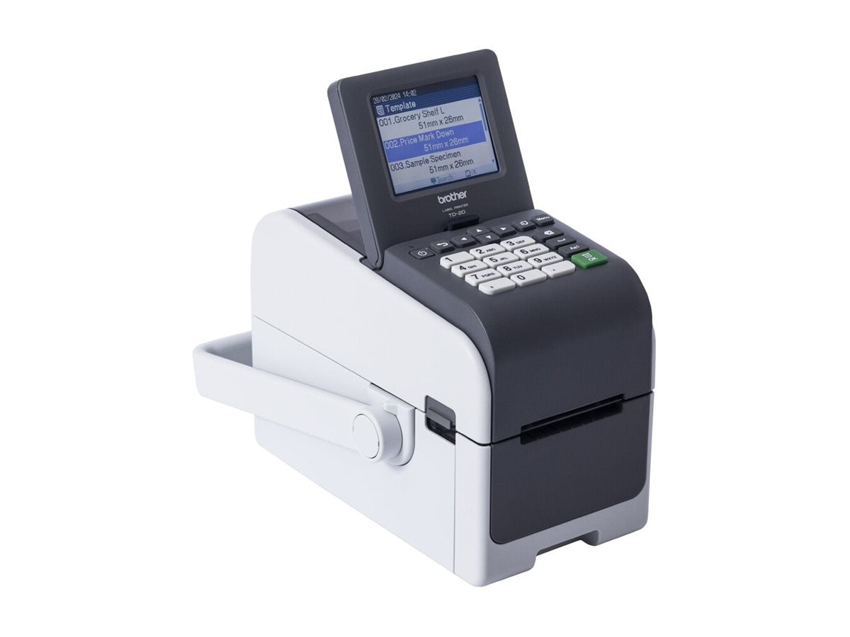 BROTHER 2p Label Printer USB Connection 300dpi Ethernet Battery Possible LCD Display Bluetooth Wi-Fi Touch Screen Handle