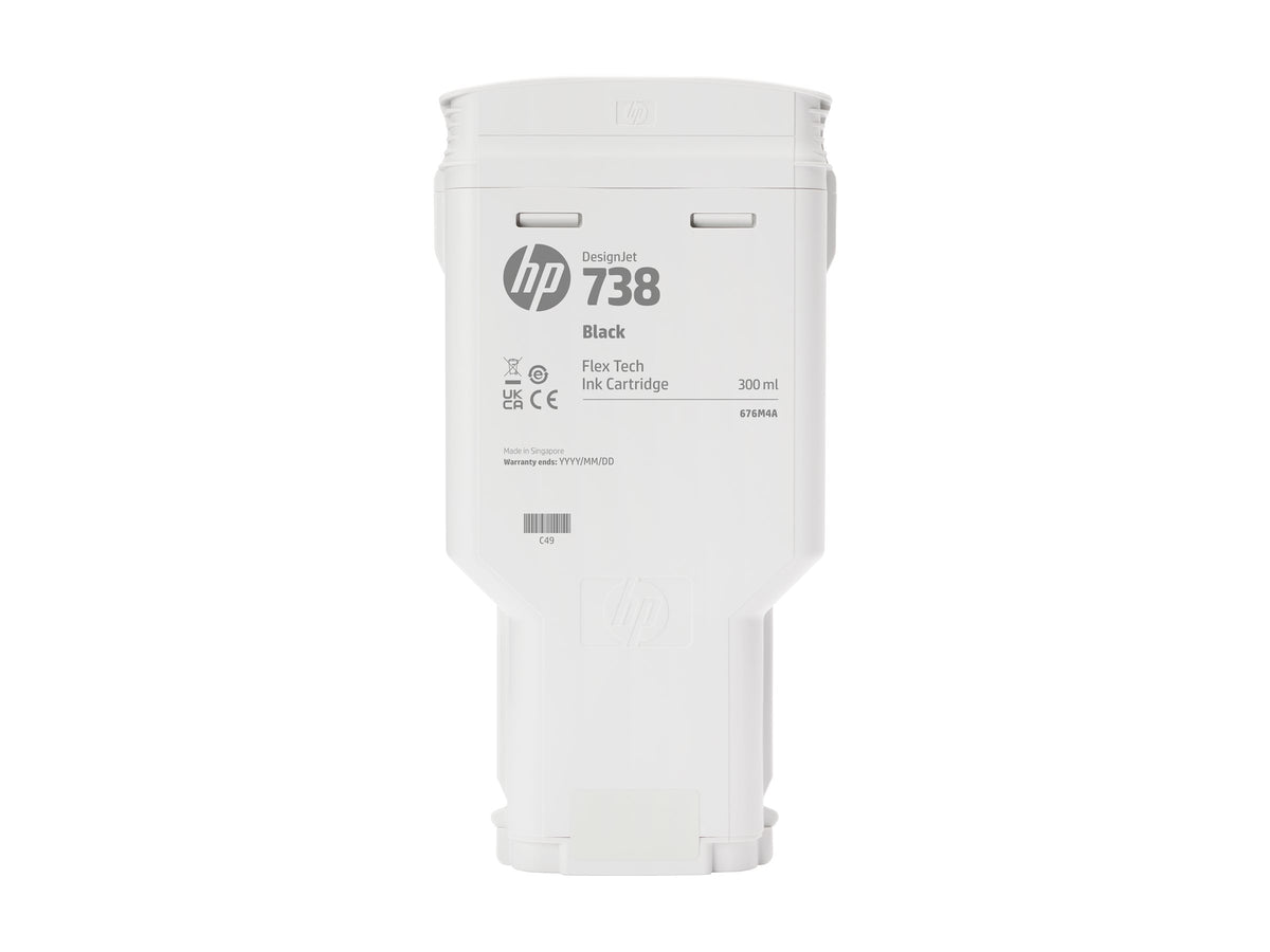 HP 738 300-ml Black DesignJet Ink Cartridge