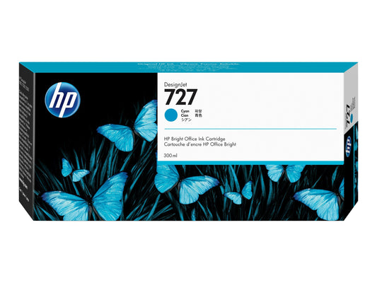 HP 727 original 300-ml Ink cartridge F9J76A Cyan